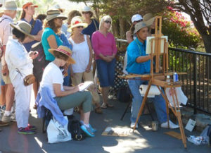 2019 Mentor art paintout with Calvin Liang