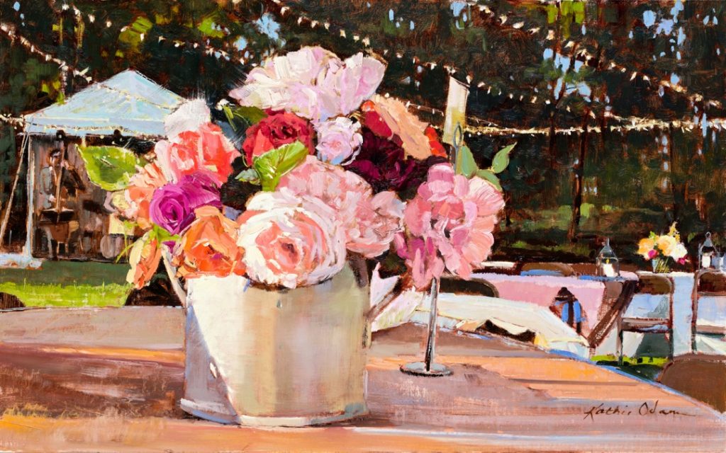 PleinAir Salon Best Still Life "Table 19" by Kathie Odom (18x28 oil)