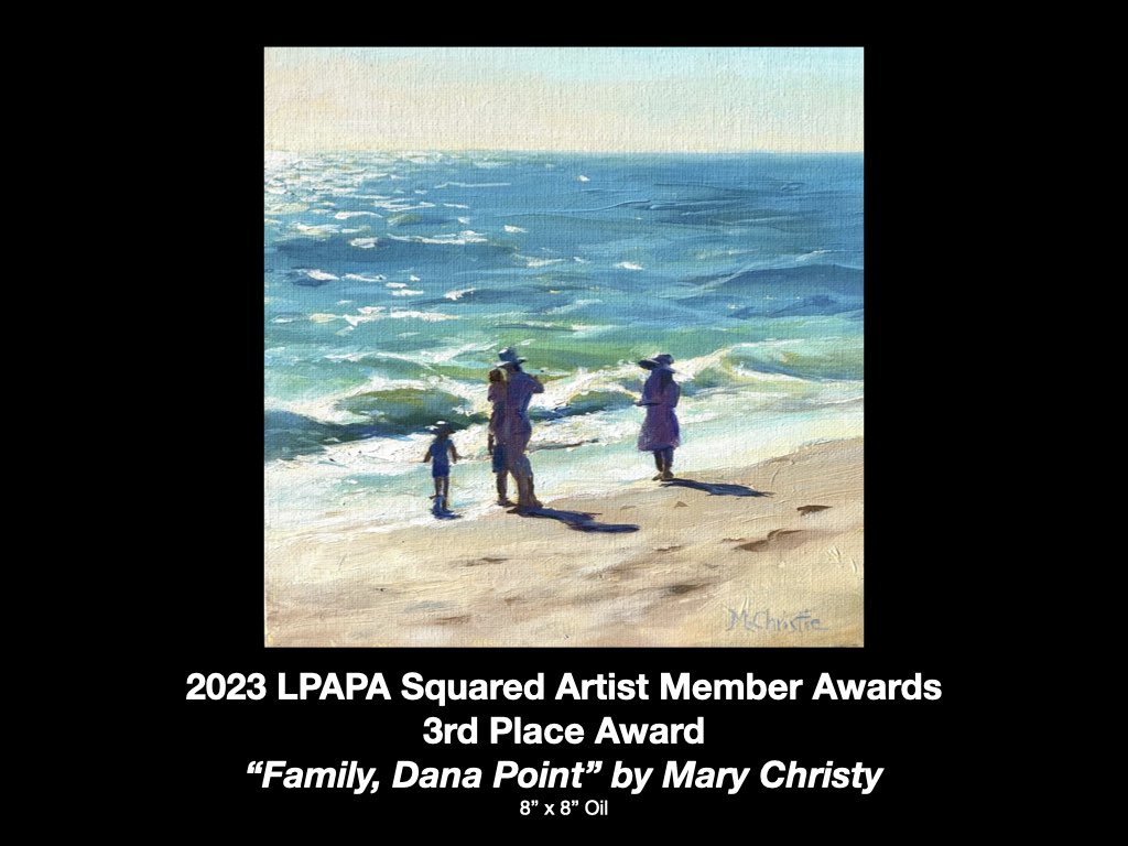 3rd Place LPAPA Squared Artist Member Mary Christie for Family, Dana Point
