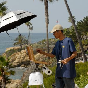 LPAPA's Featured Signature Artist Michael Situ at his easel