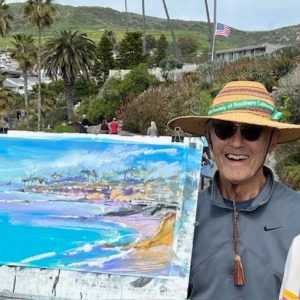 Mike Ishikawa at his Easel