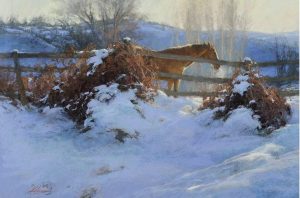 Lordier_Baby It's Cold_, Pastel, 24x36