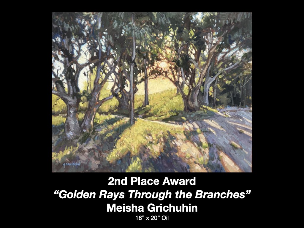 Golden Rays Through the Branches by Meisha Grichuhin