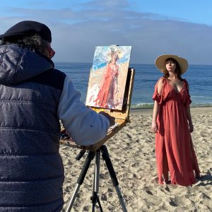 Paint figures on the beach with Jove Wang