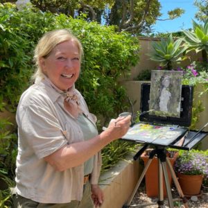LPAPA Artist Denise Bradley at her Easel