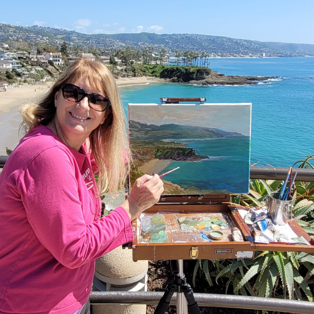 LPAPA Artist Nadalena Radis-Cobbs at her Easel