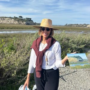 LPAPA Artist Member Diane Snyder at her Easel