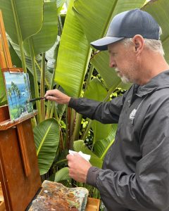 LPAPA Artist Member Tim Bush at his easel