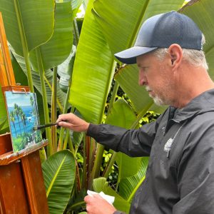 LPAPA Artist Tim Bush at his easel