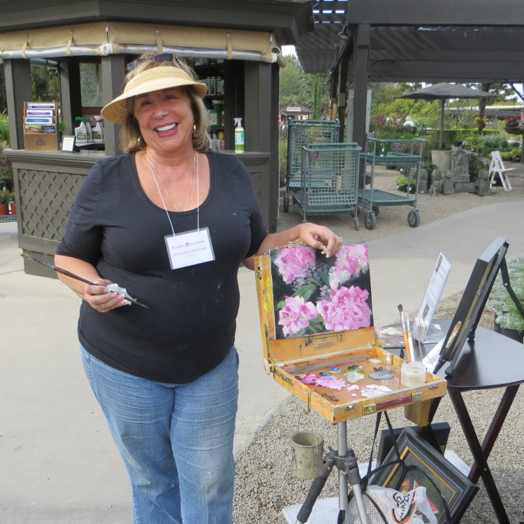 LPAPA Artist Kathleen Williams at her Easel