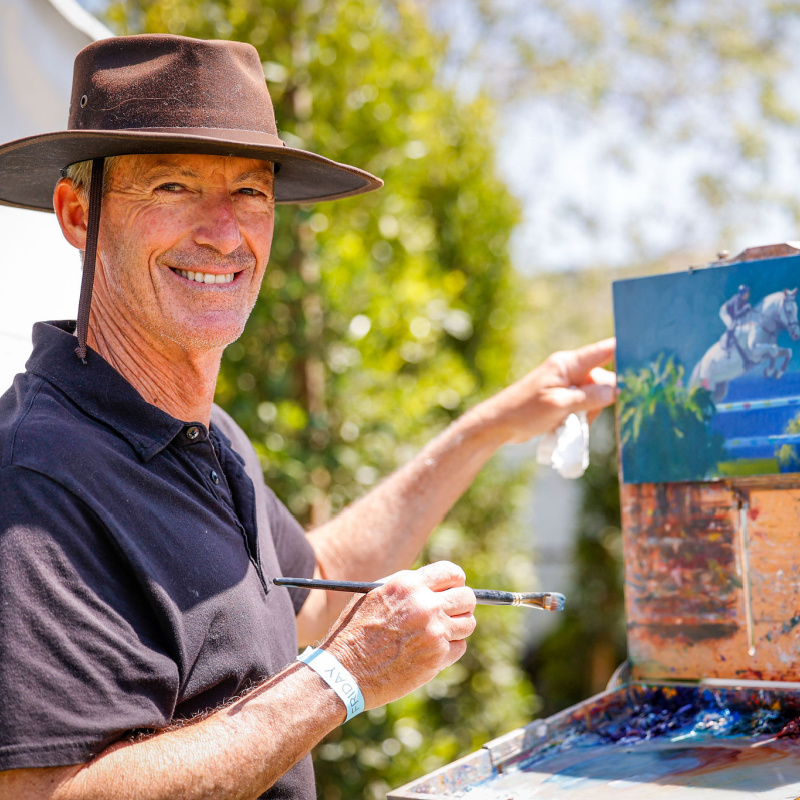 LPAPA Invitational Artist Michael Obermeyer at his easel