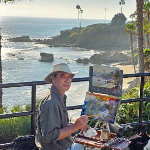 LPAPA Signature Artist Calvin Liang Easel Shot for Workshop