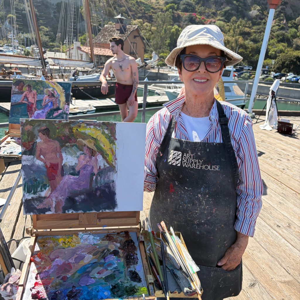 LPAPA Artist member Barbara Sokol at her easel