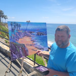 LPAPA Artist Member Mike Major at his easel