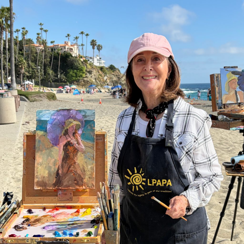 LPAPA Artist Member Sandi Candiotty at her easel