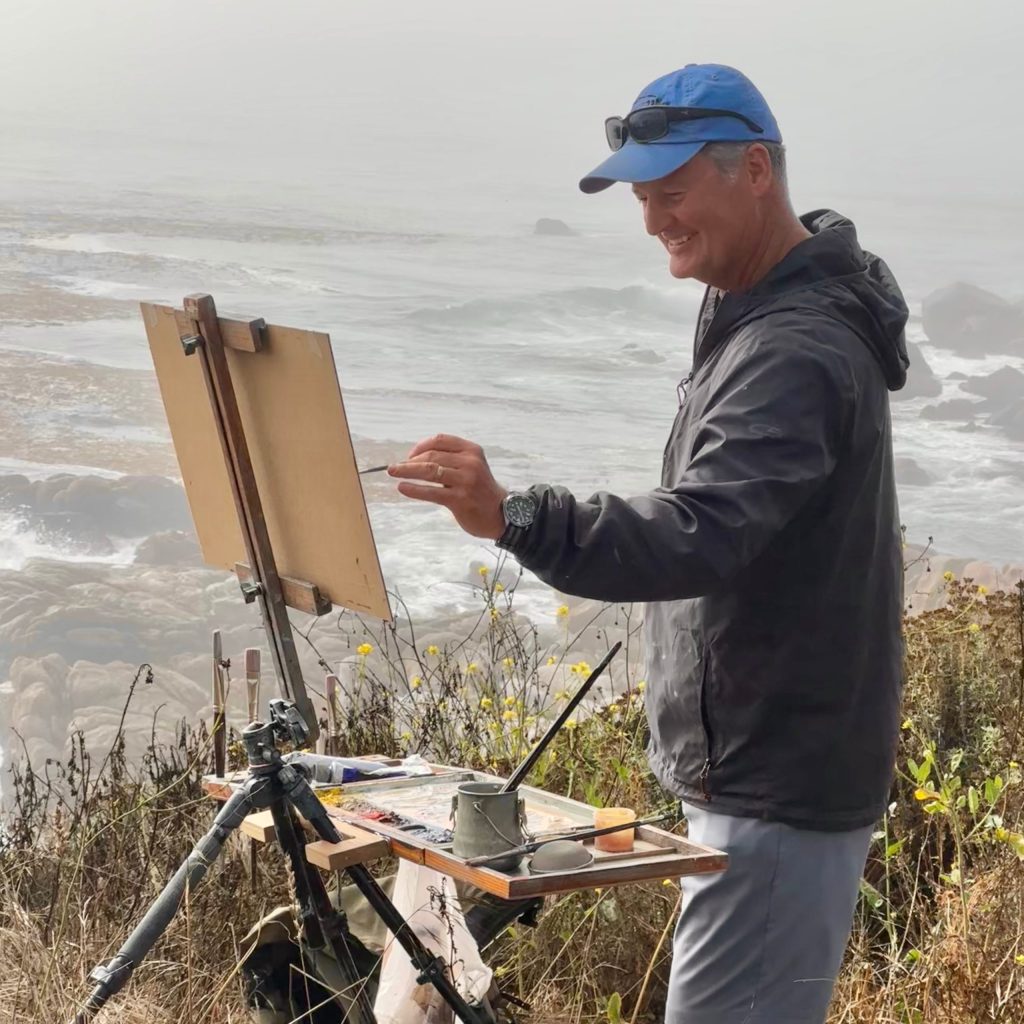 LPAPA Signature Artist Scott Hamill at his Easel