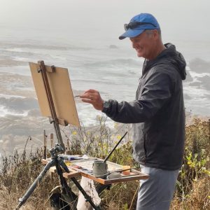 LPAPA Signature Artist Scott Hamill at his Easel