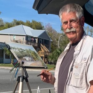 LPAPA Artist Richard Sneary at his easel