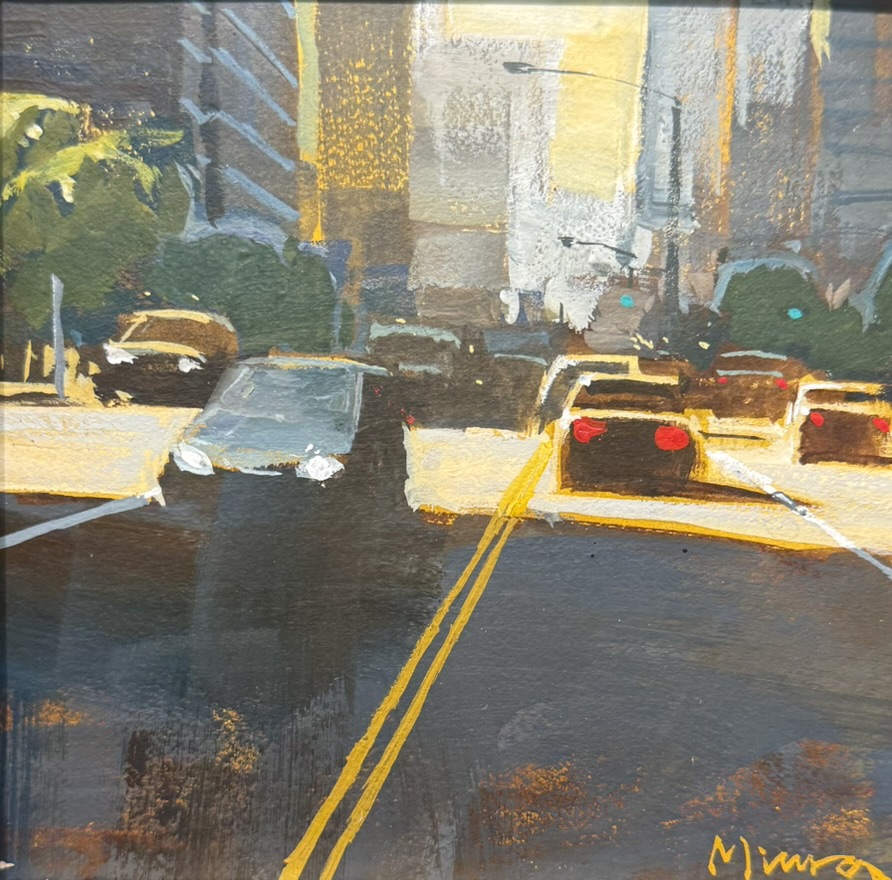 Miniature Gouache painting by Terry Miura